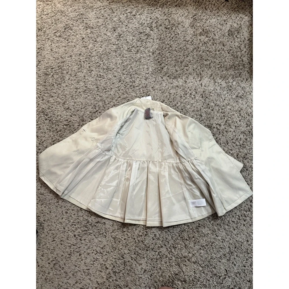 Tahari Kids Girls Trench Coat 2T Beige Belted‎ Double Breasted Classic Jacket